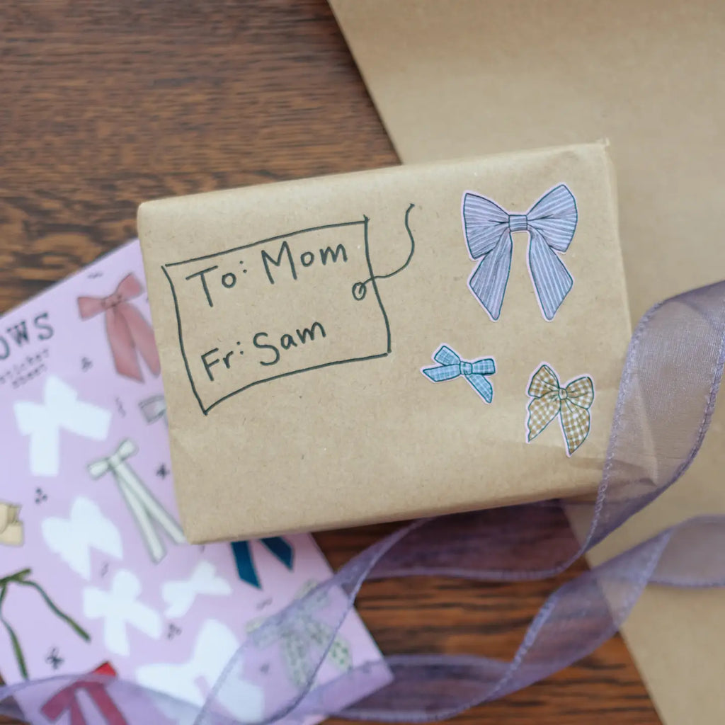 Vintage Bows Sticker Sheet 4" x 6"