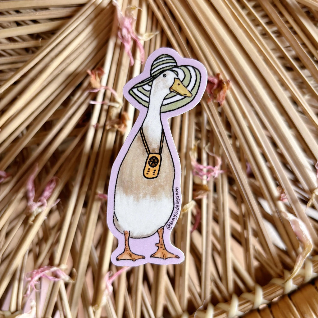 Summer Pool Duck Vinyl Sticker 3"