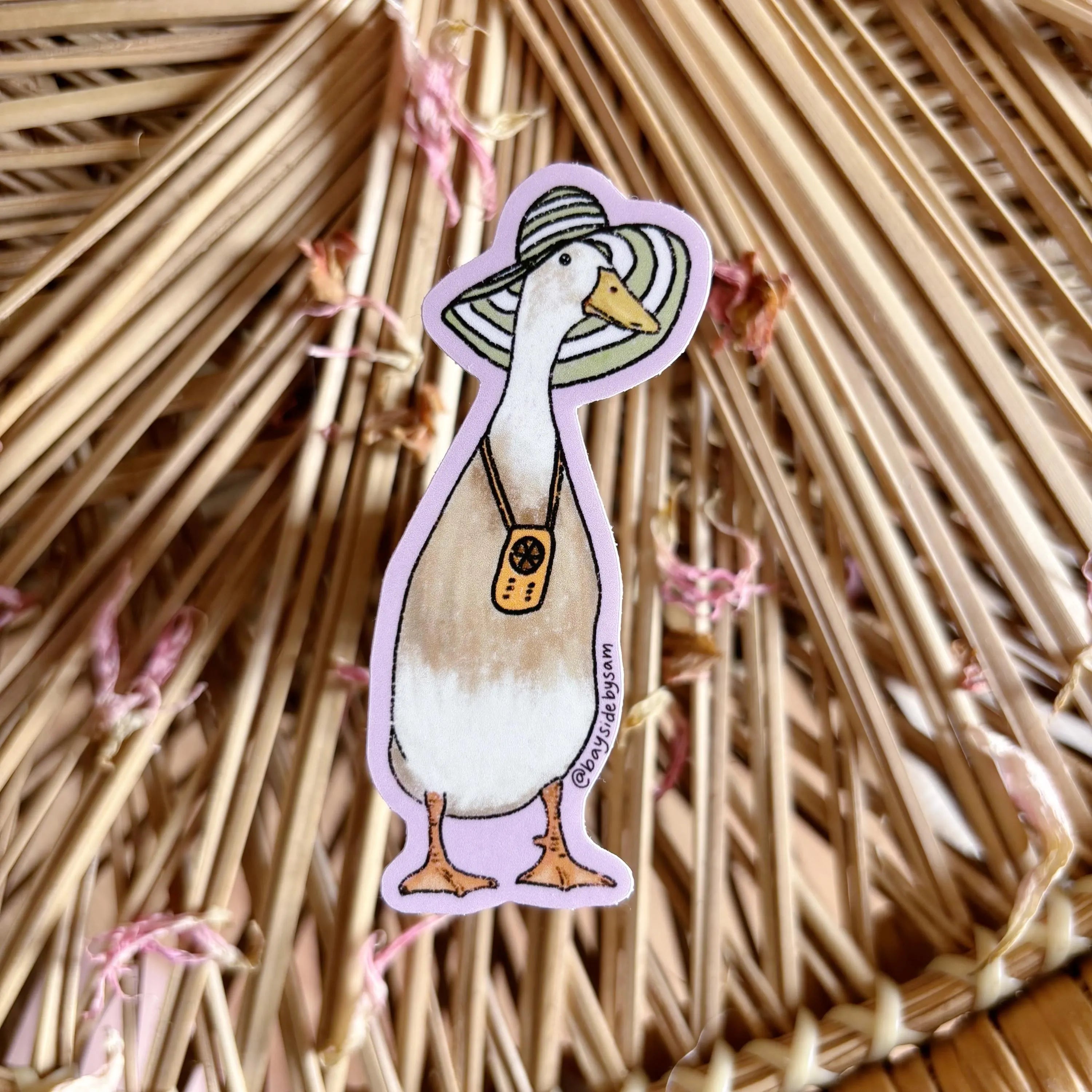 Summer Pool Duck Vinyl Sticker 3"