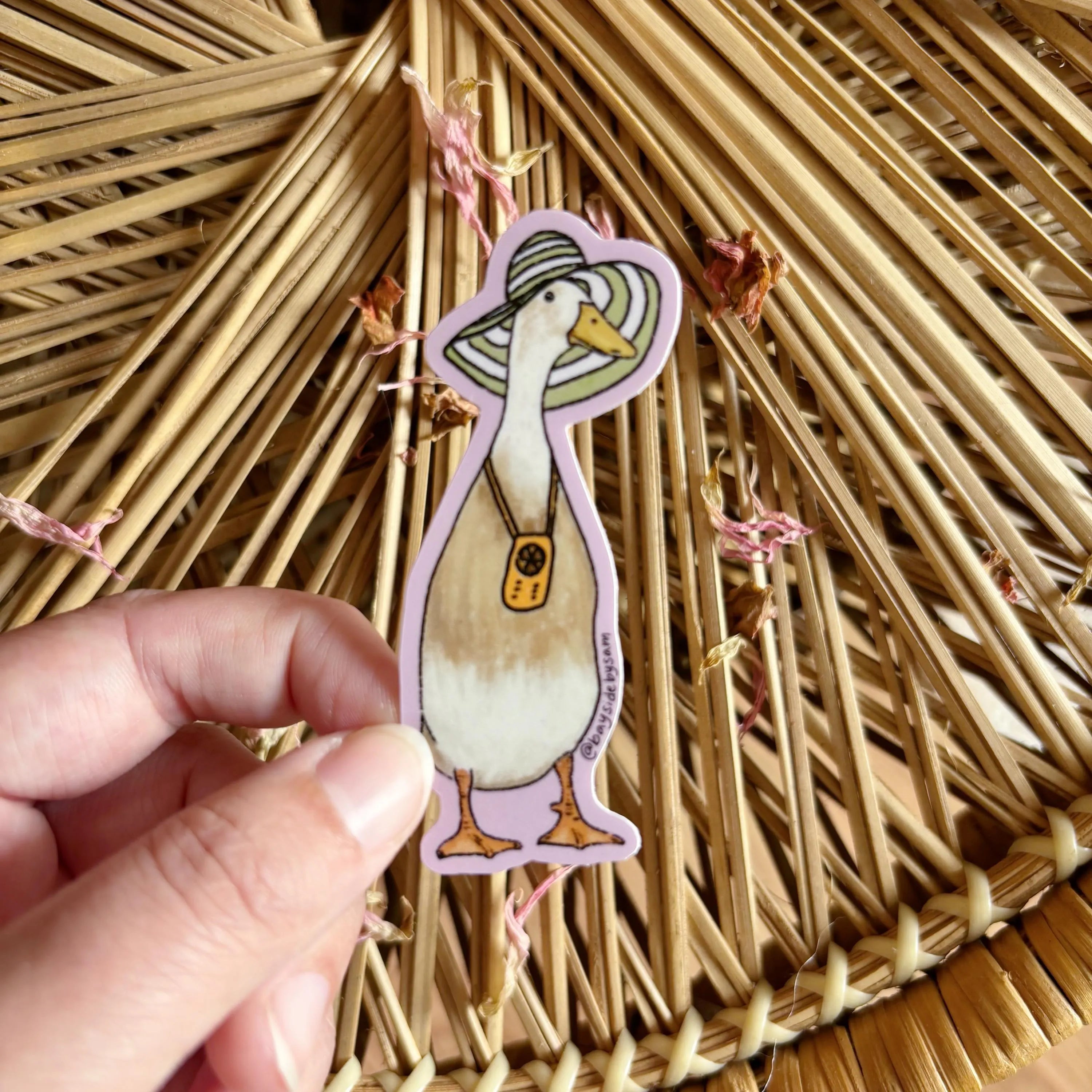 Summer Pool Duck Vinyl Sticker 3"