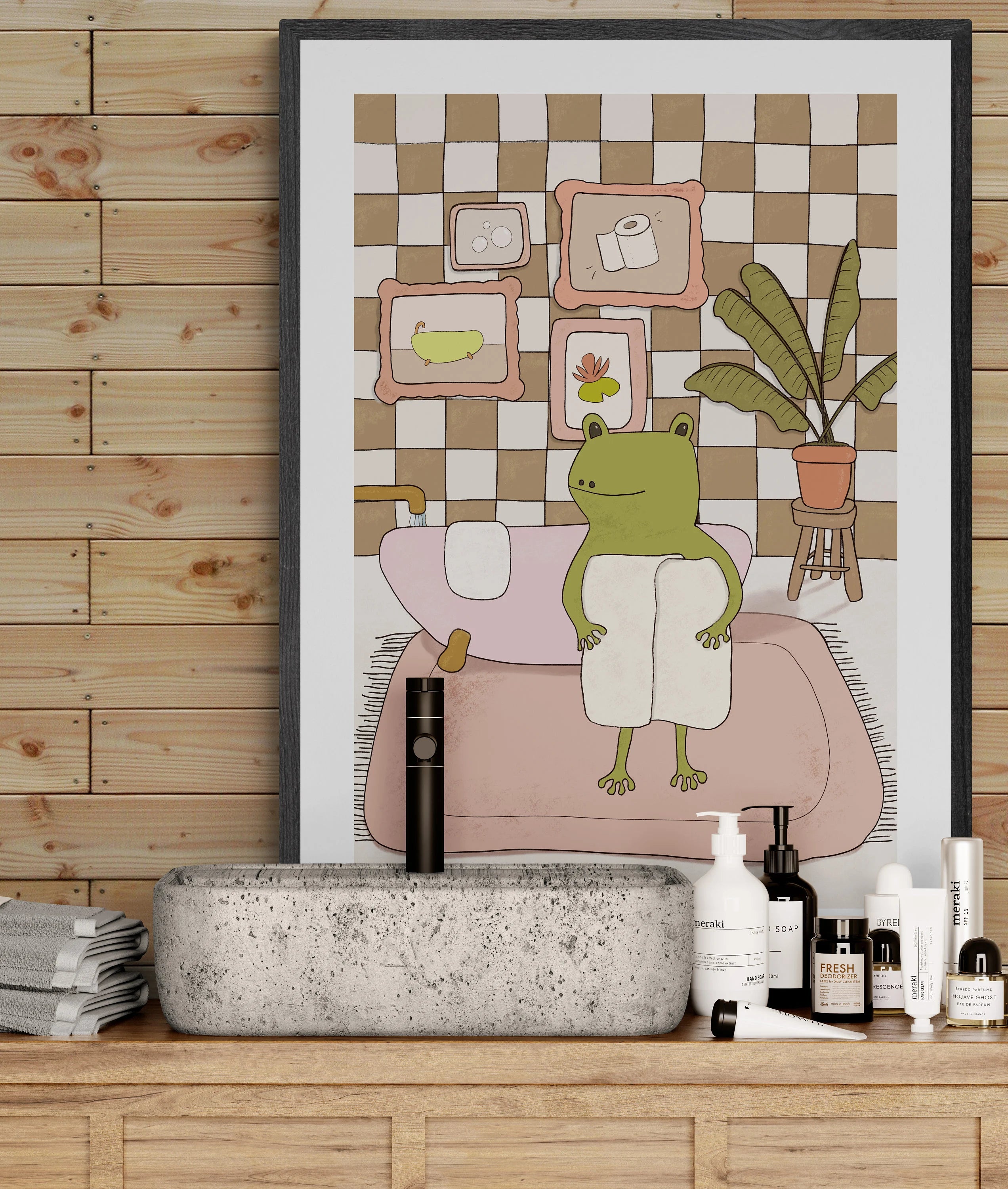 My Hoppy Place Bathroom Art Print 8" x 10"