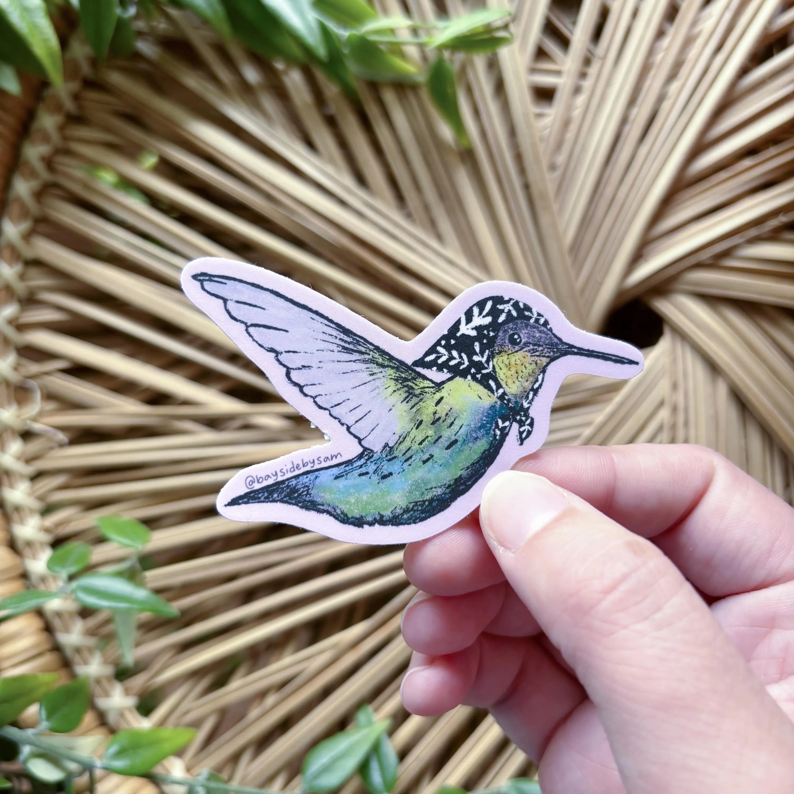 Nonna Hummingbird Vinyl Sticker 3"