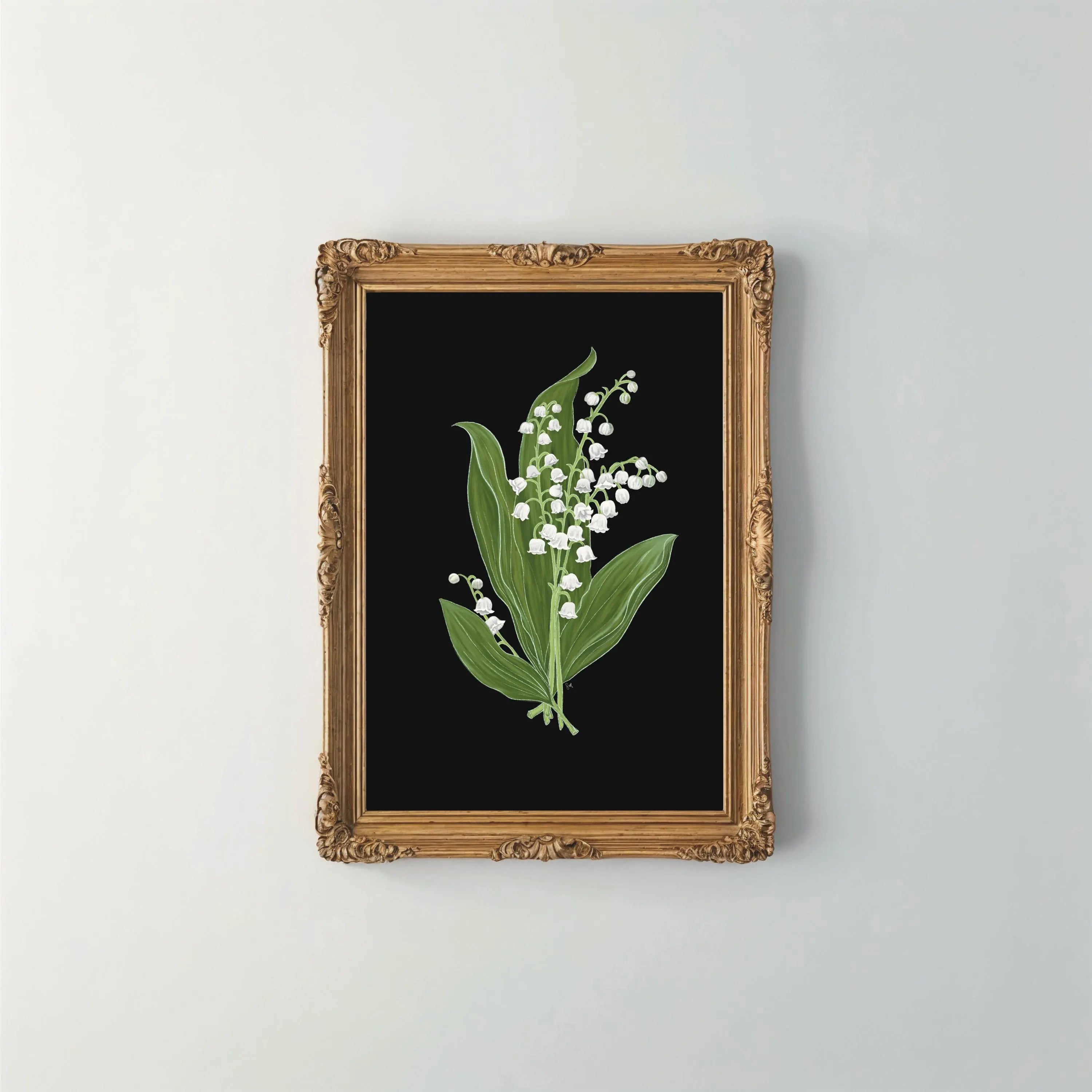 Moody Lily of The Valley Art Print 8" x 10"