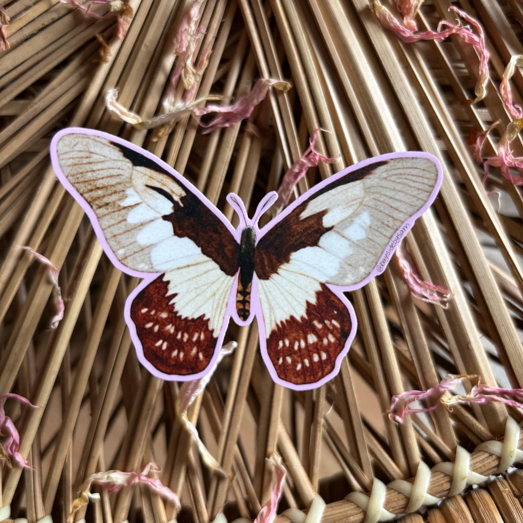 Butterfly Watercolour Vinyl Sticker 3"