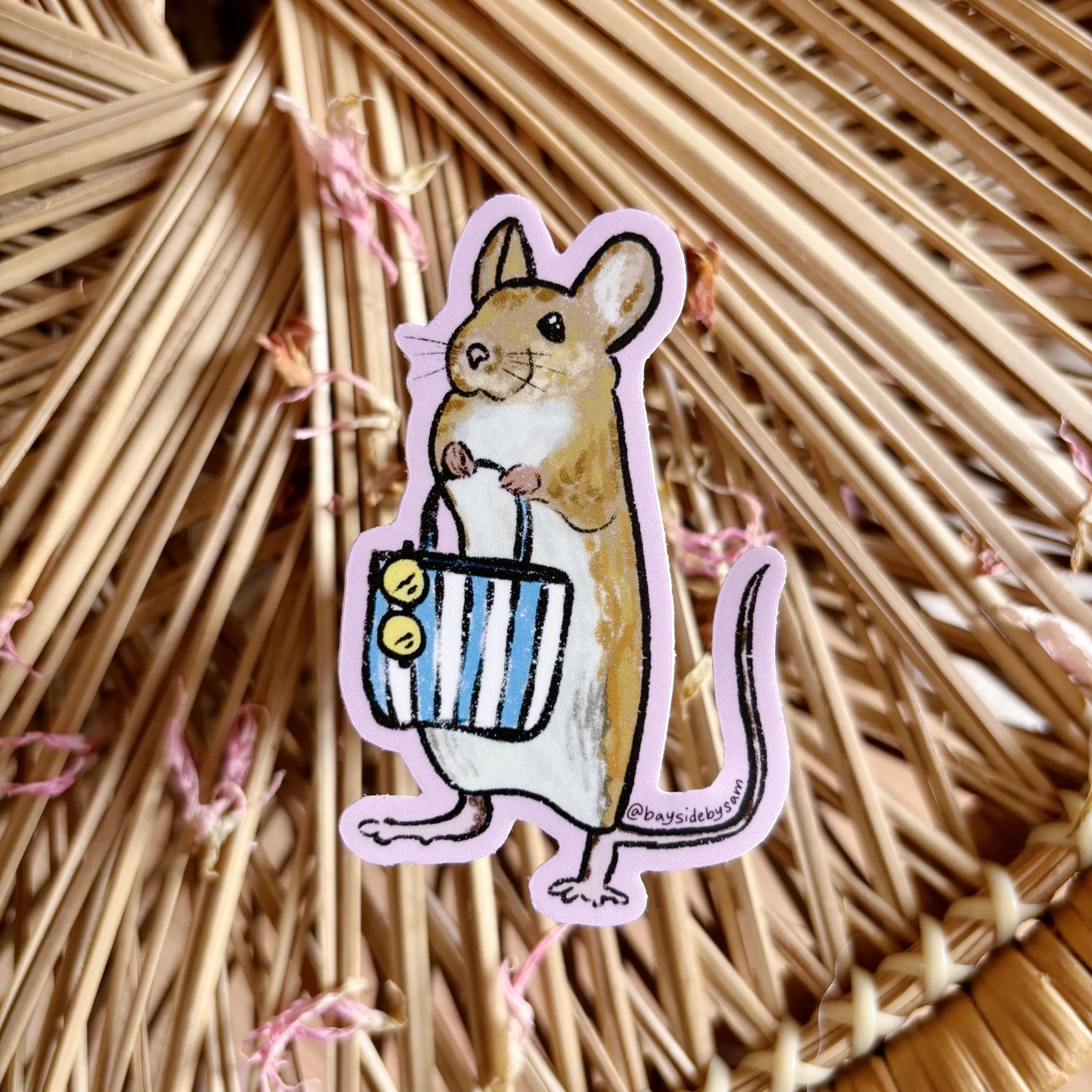 Summer Pool Mouse Vinyl Sticker 3"