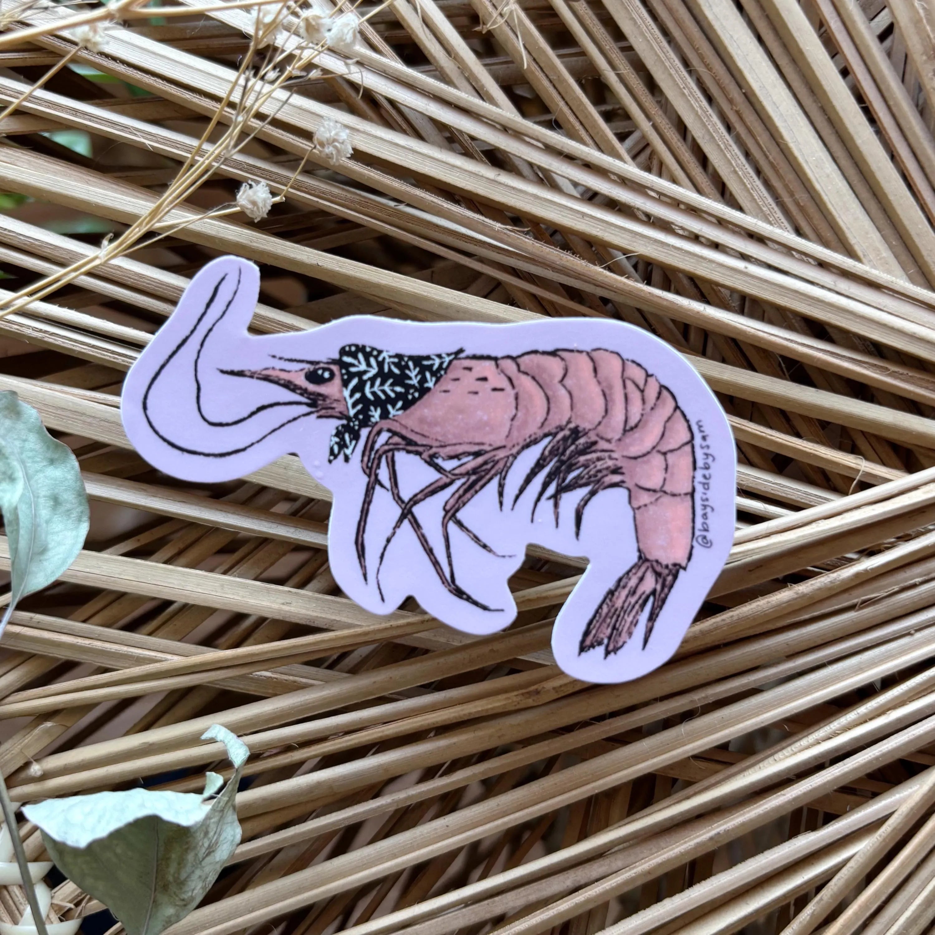 Nonna Shrimp Vinyl Sticker 3"